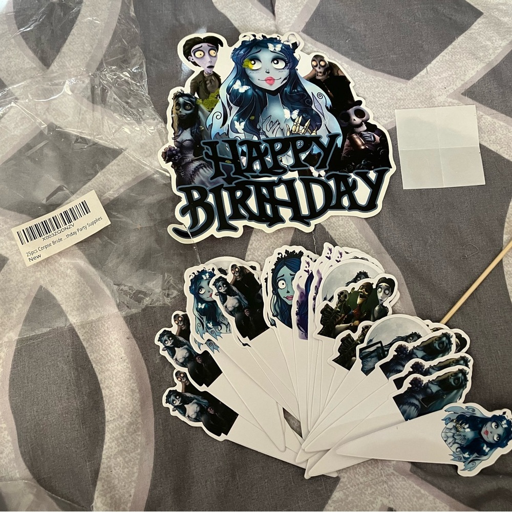 Corpse Bride Birthday Cake Toppers